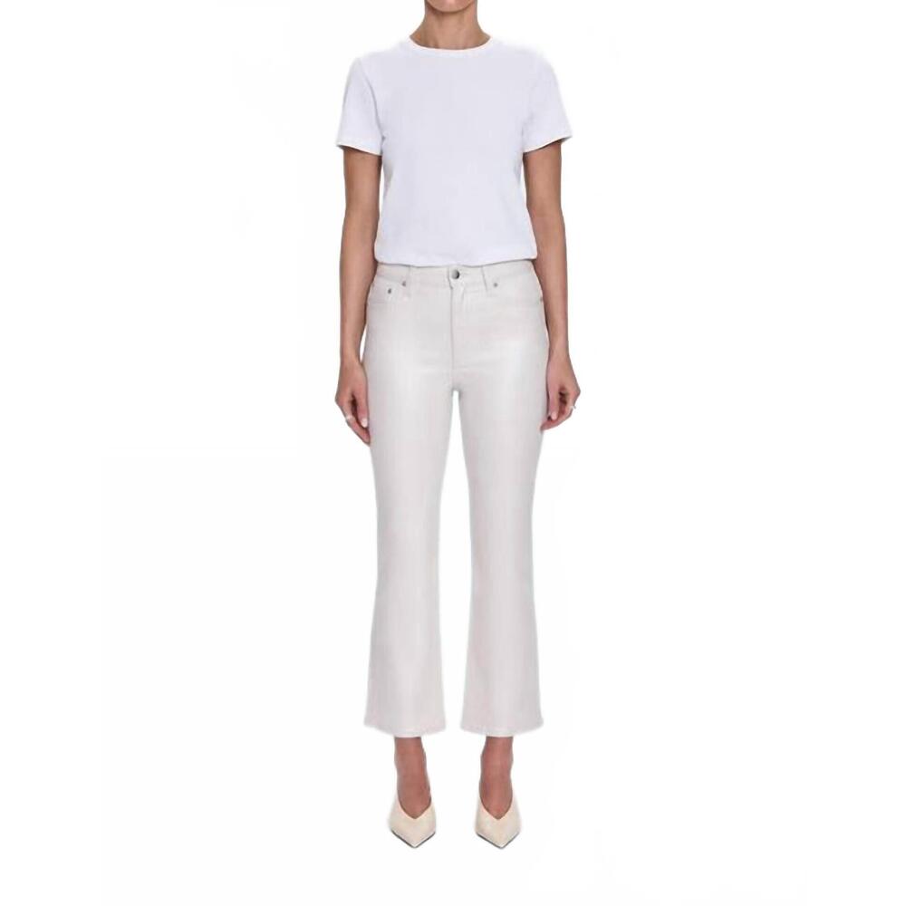NEW PISTOLA lennon high rise crop boot jean in ivory luster